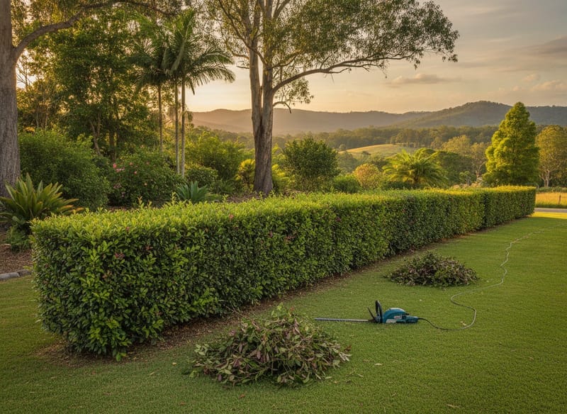 Hedge Trimming performed by Brisbane North Arborist in the Brisbane North