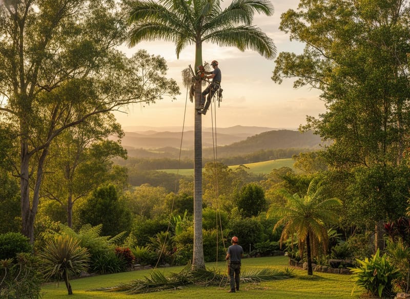Palm Tree Removal performed by Brisbane North Arborist in the Brisbane North