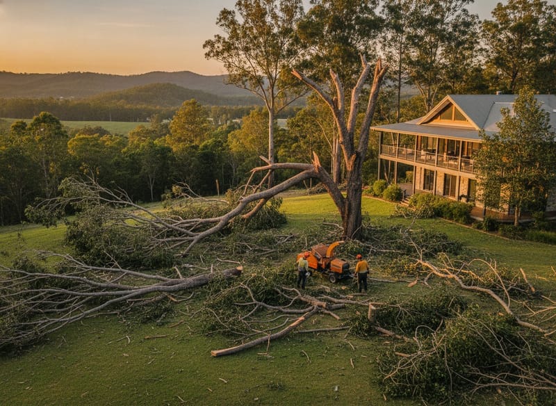 Storm Damage Tree Removal performed by Brisbane North Arborist in the Brisbane North
